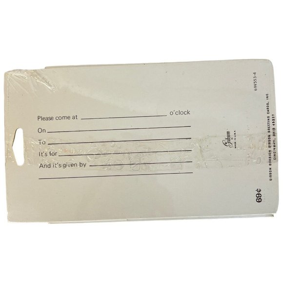 Sealed Vintage Gibson Baby Shower Invitations 16 Cards With Envelopes Orange - Picture 6 of 6